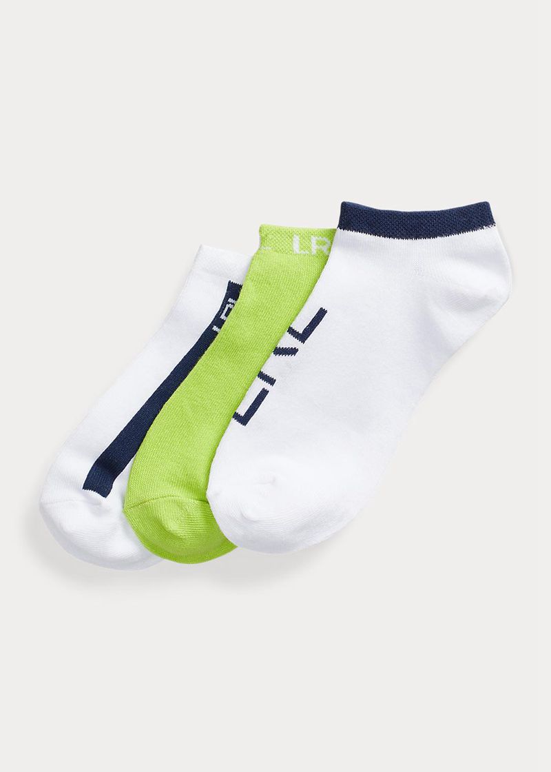 ローレン 靴下 レディース 白 ロゴ Ankle 3-pack TLCIR4127
